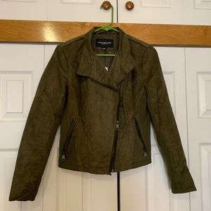 NWT Anthony Marc Faux Suede Jacket in Olive S